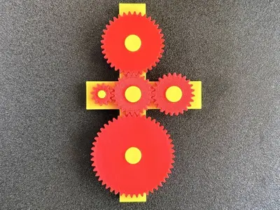 Gear ratio example model for Physics study