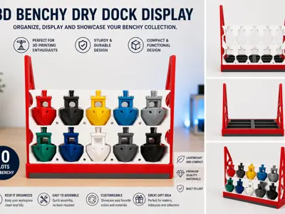 3D Benchy Dry Dock Display Stand