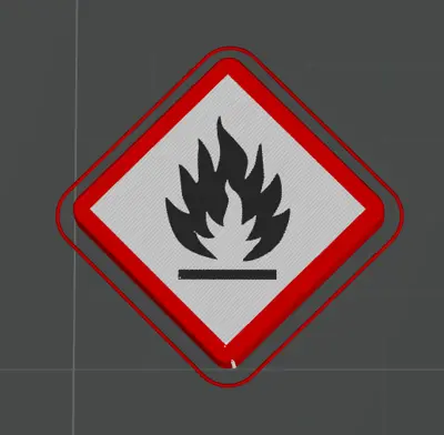Hazard sign display