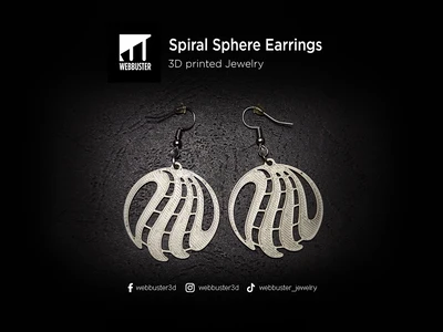 Spiral Sphere Earrings