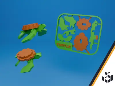 Cute Sea Turtle Kit Card | Multicolor | Two Sizes