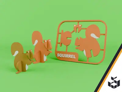 Cute Squirrel Kit Card | Multicolor | Two Sizes