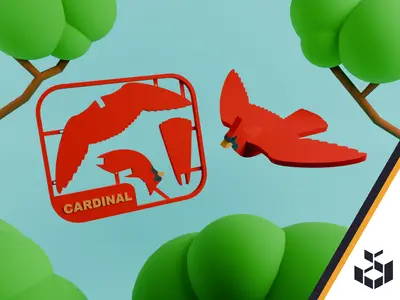 Cute Cardinal Bird Kit Card | Multicolor
