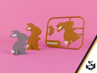 Cute Bunny Kit Card | Multicolor | Two Sizes
