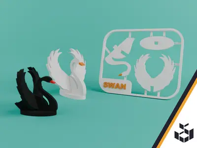 Cute Swan Kit Card | Multicolor | Two Sizes