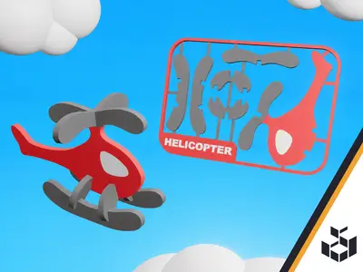 Cute Helicopter Kit Card | Multicolor