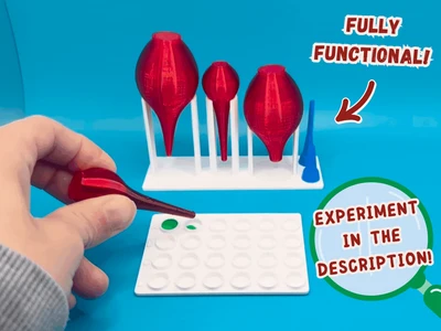 Functional TPU Pipette Set with Stand & Microplate