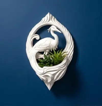 Heron Wall Planter & Decor