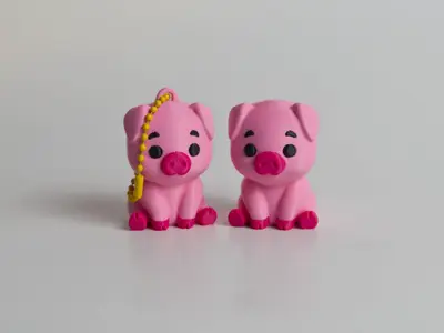 Cute Pig Keychain