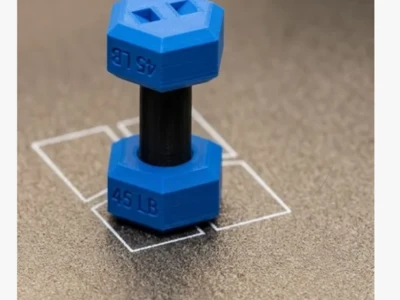 Dumbbell keychain