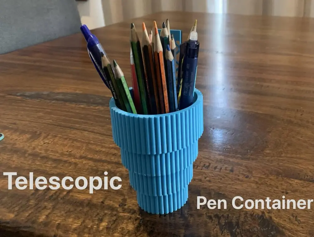 Telescopic Pen Container