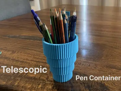 Telescopic Pen Container