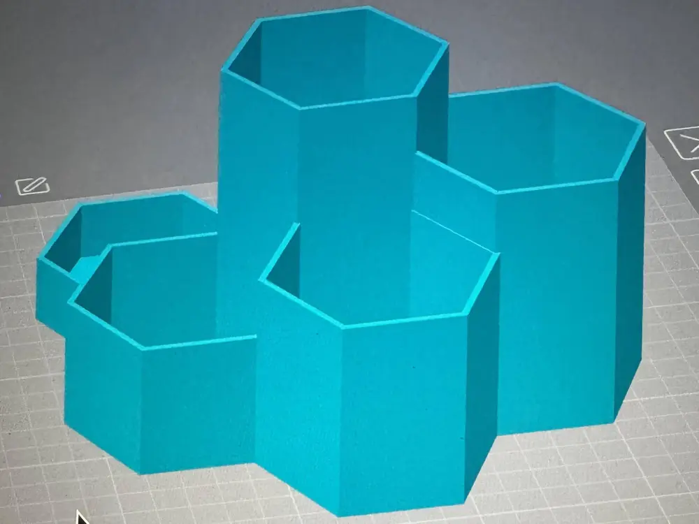 Graphene Molecule Cascading Desktop Organizer