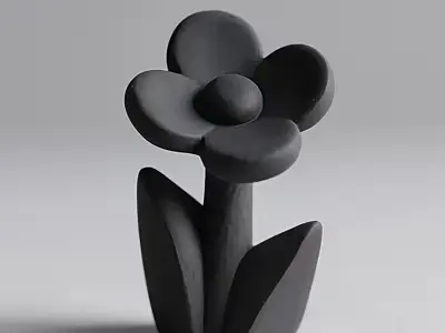 3D-Printed Decorative Flower – Stylized Rose/Tulip