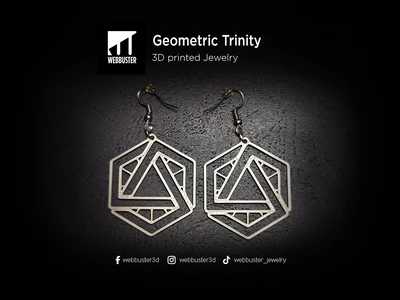 Geometric Trinity Earrings