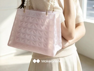 Purple Rhombus Pearl Handbag 紫菱珍珠包
