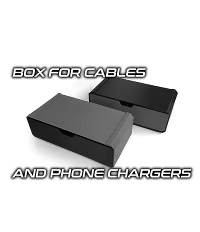 Box with drawers for cables and power supplies