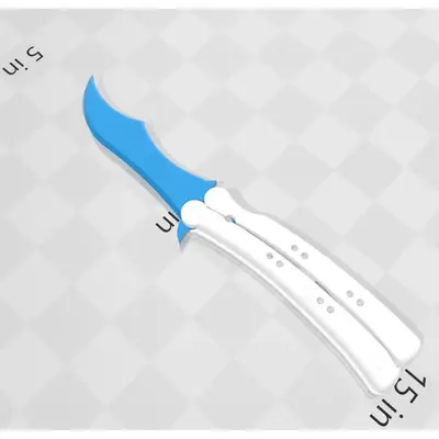 Avatar Fully printable CSGO butterfly knife (snap in) by maxwellyouu