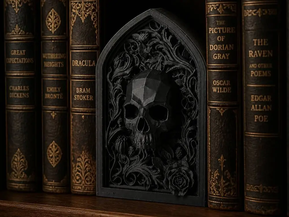 Gothic Skull Garden Book Nook