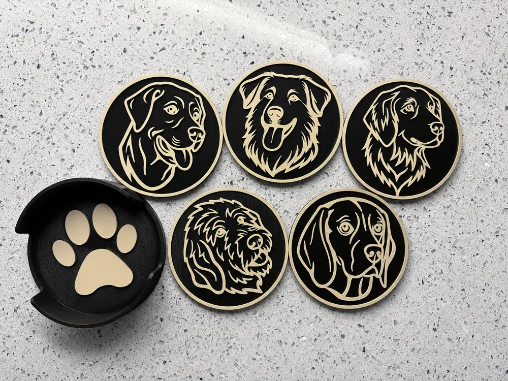 Dog coaster set (76 different coasters) remix of MustArt