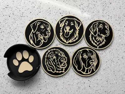 Dog coaster set (76 different coasters) remix of MustArt