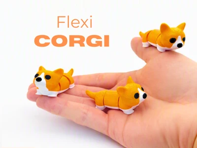 Corgi Dog Articulated Flexi Mini