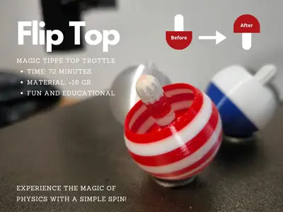 FlipTop: The Magic Self-Flipping Top