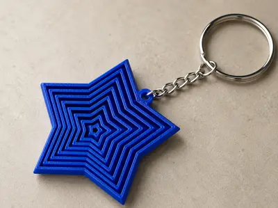 Fidget Star Keychain