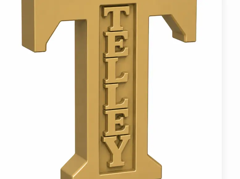 Pink TELLEY Name Sign