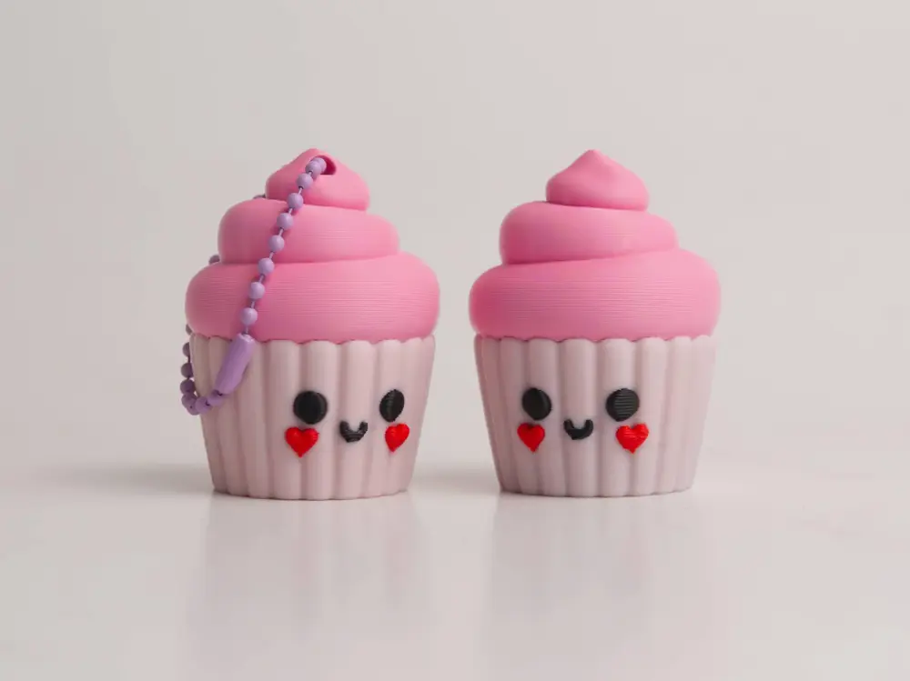 Cute Cupcake Keychain