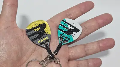 Custom Bullpadel Hack Padel Racket Keychain