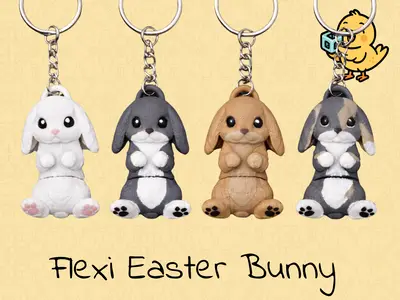 Bunny Keychain - Articulated Cute Rabbit