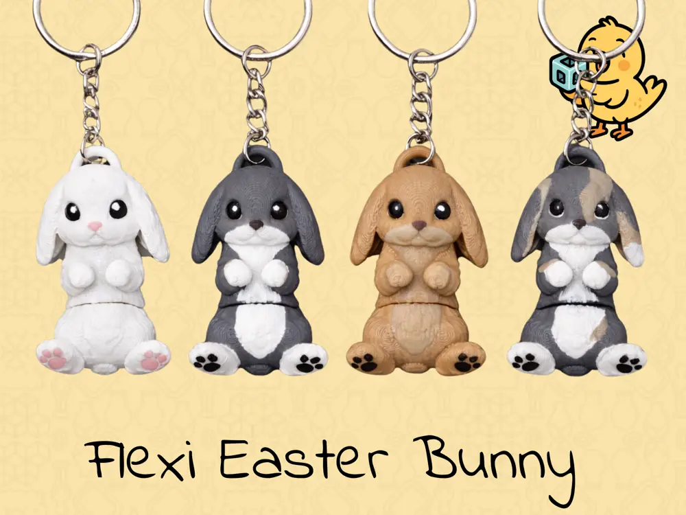 Bunny Keychain - Articulated Cute Rabbit