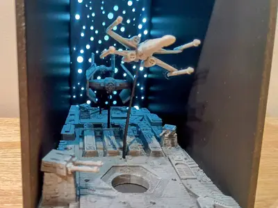 Star Wars Death Star Trench Run – LED Book Nook & Sci-Fi Diorama