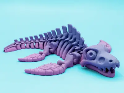 Articulated skeleton mosasaurus dinosaur