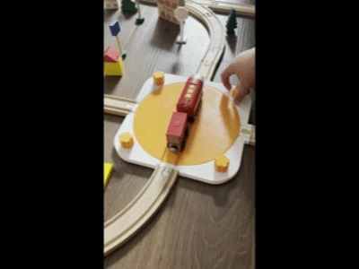 Drehscheibe für Holzeisenbahn