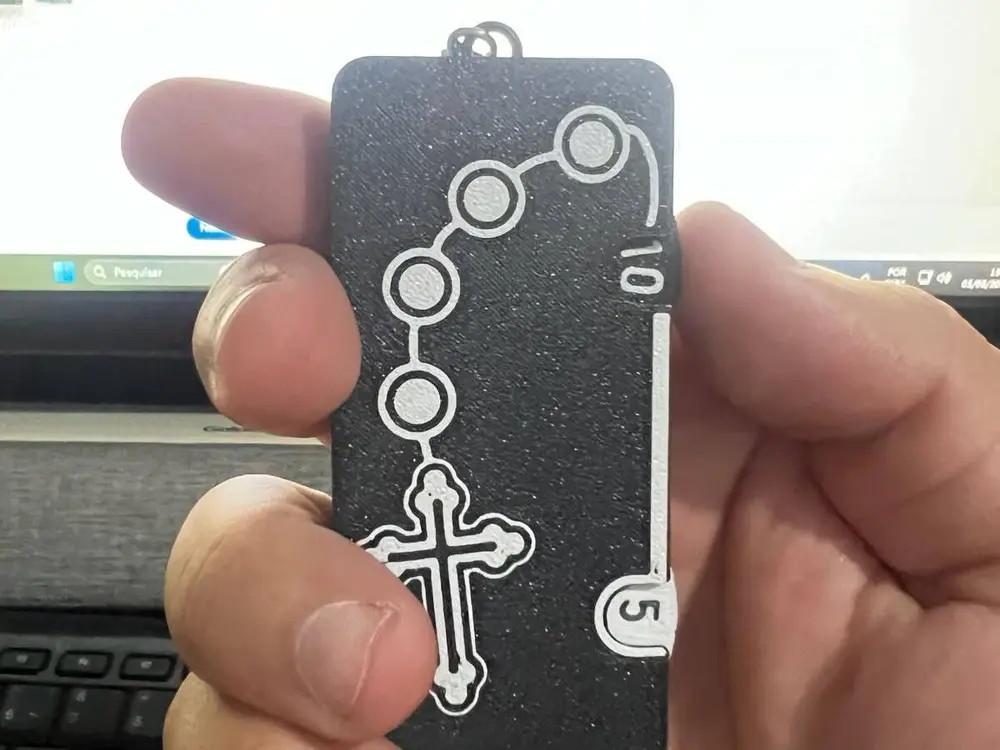 Terço Portátil Fidget com cliker