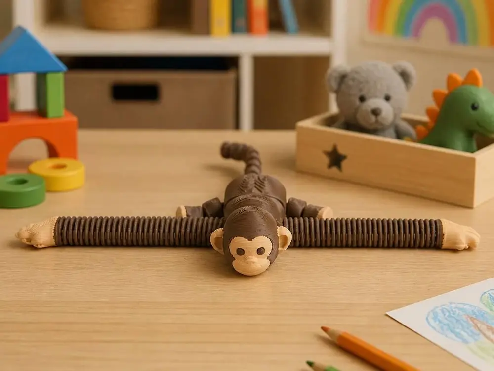 Monkey Flexi Toy Slinky Fidget
