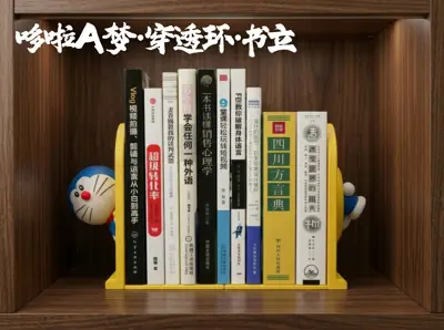 哆啦A梦·穿透环书立｜ 把童年的脑洞变成书架上的小剧场 Doraemon's Penetration Ring Bookend