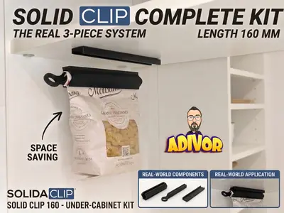 Under Cabinet Bag Sealing Clip System (160 mm)