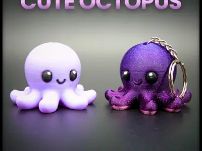 Cute Octopus - Keychain - Fridge Magnet - Figurine - Multicolor