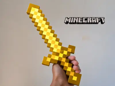 Minecraft Sword (Golden Sword) Easy Print PIP