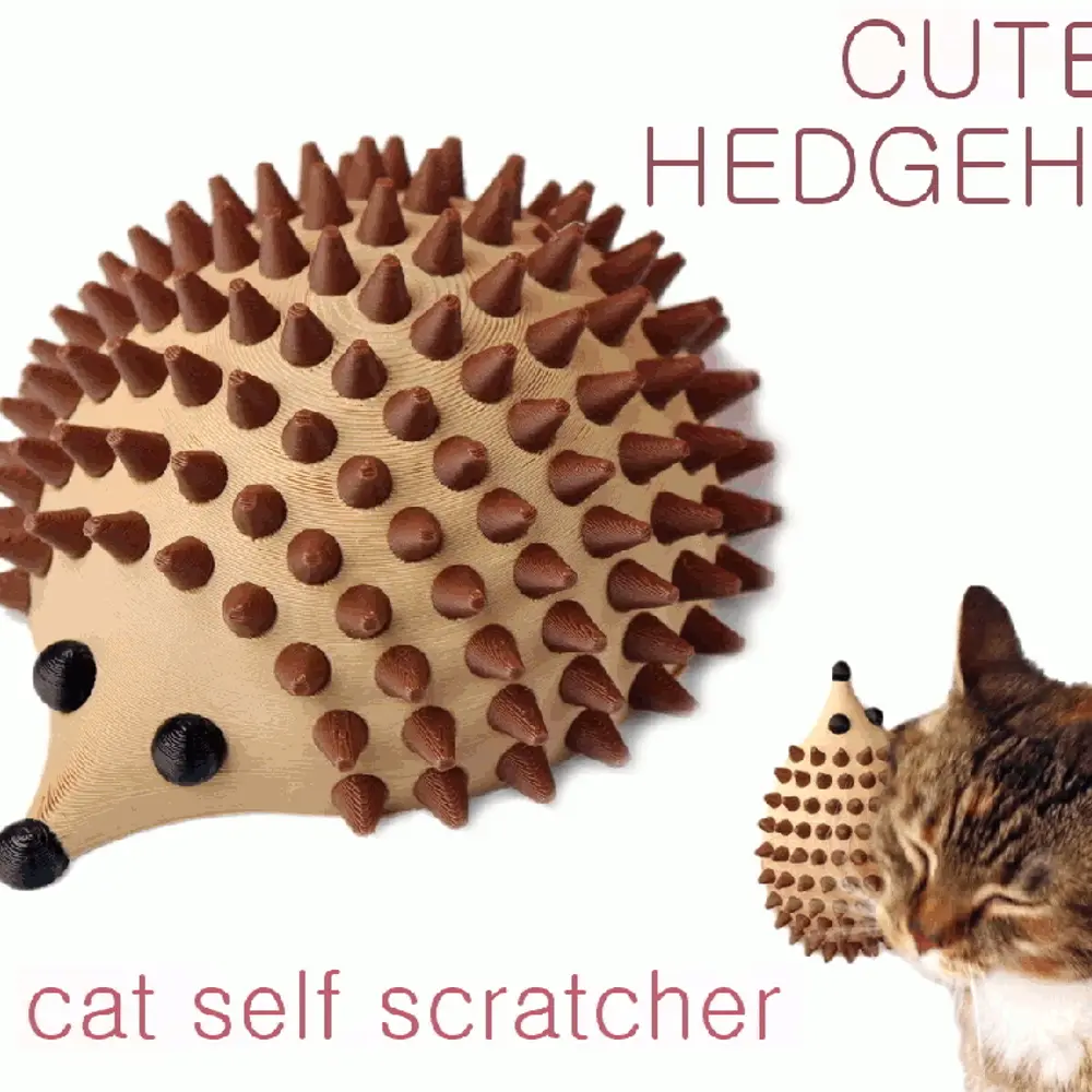 Cute Hedgehog Cat Self Scratcher Groomer