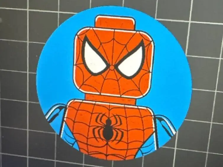 Posavasos Redondos Estilo Figura de Ladrillo de Spiderman