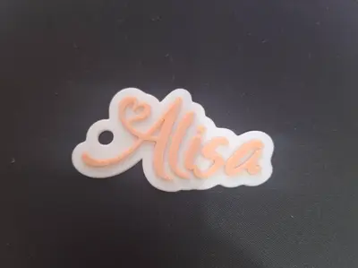 Keychain whit name Alisa - Love stile - Name Tag