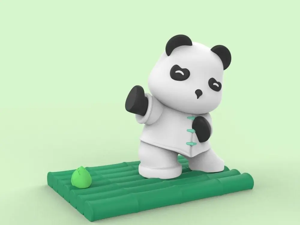 功夫熊猫手机支架