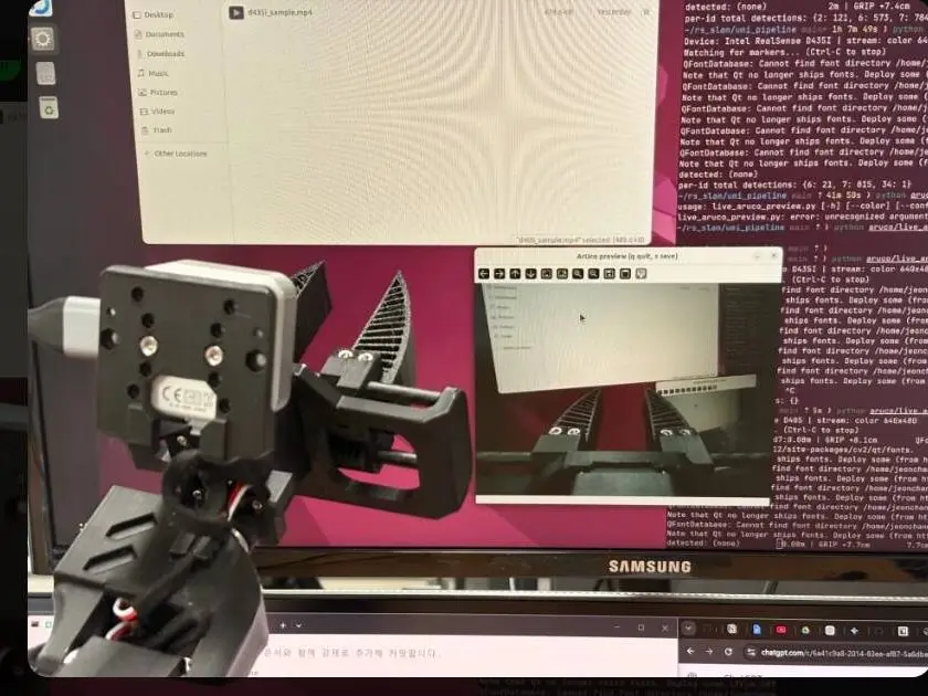 soporte de cámara para pinza paralela soarm