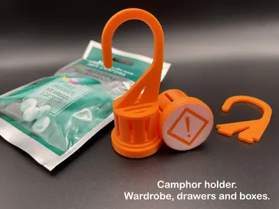 Camphor holder. Wardrobe, drawers and boxes.