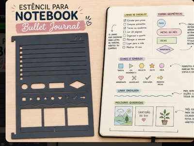 Plantilla para Cuaderno Bullet Journal - 21 x 15cm