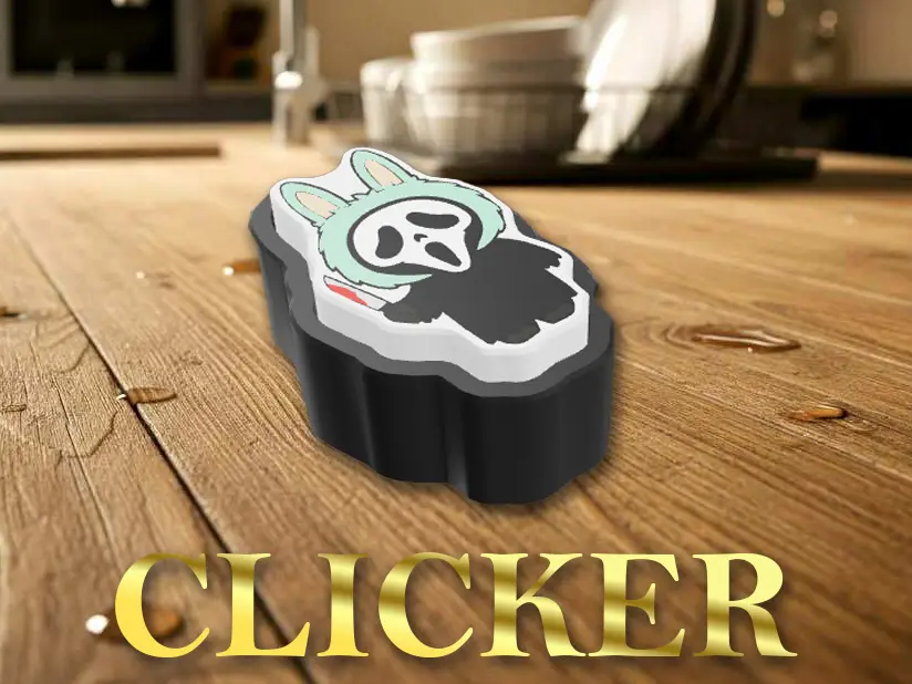 Halloween Labubu Scream keyring Clicker